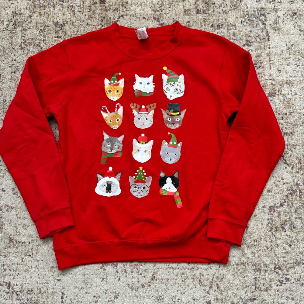 Festive Cats Christmas Sweatshirt